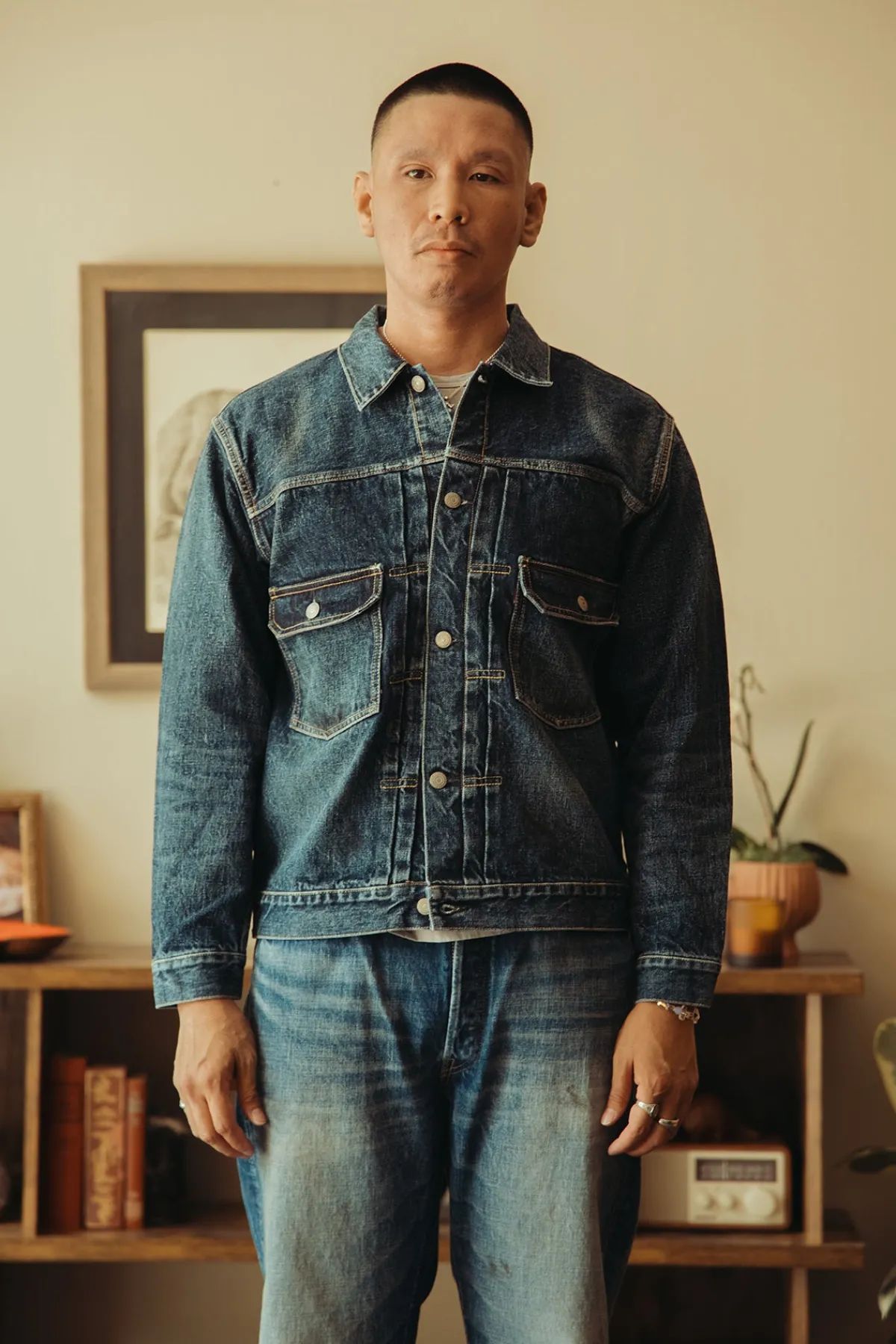 Fullcount 2050-2102 - "Fear of The Dark" Type 2 Denim Jacket - Indigo Blue< Coats, Jackets, And Vests