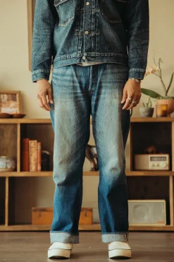 Fullcount 1344-0105 - "More Than Real" Wide Denim - Indigo Blue< Denim