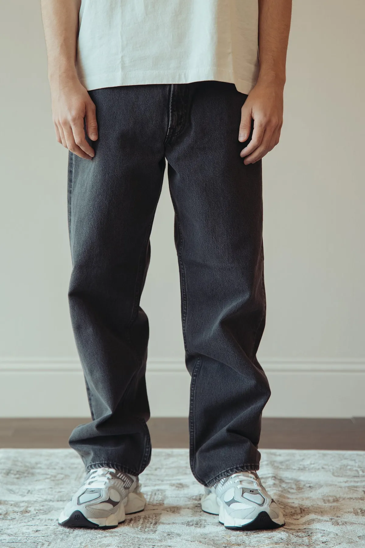 orSlow 101 Dad's Fit Denim - Black Denim Stone< Denim