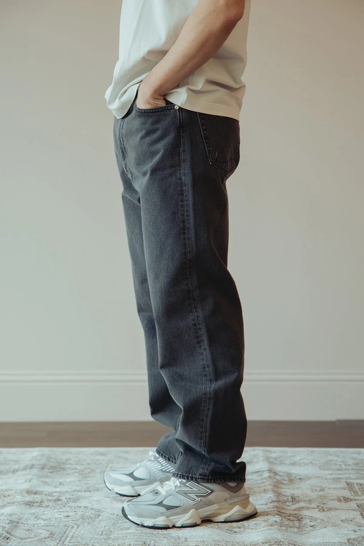 orSlow 101 Dad's Fit Denim - Black Denim Stone< Denim