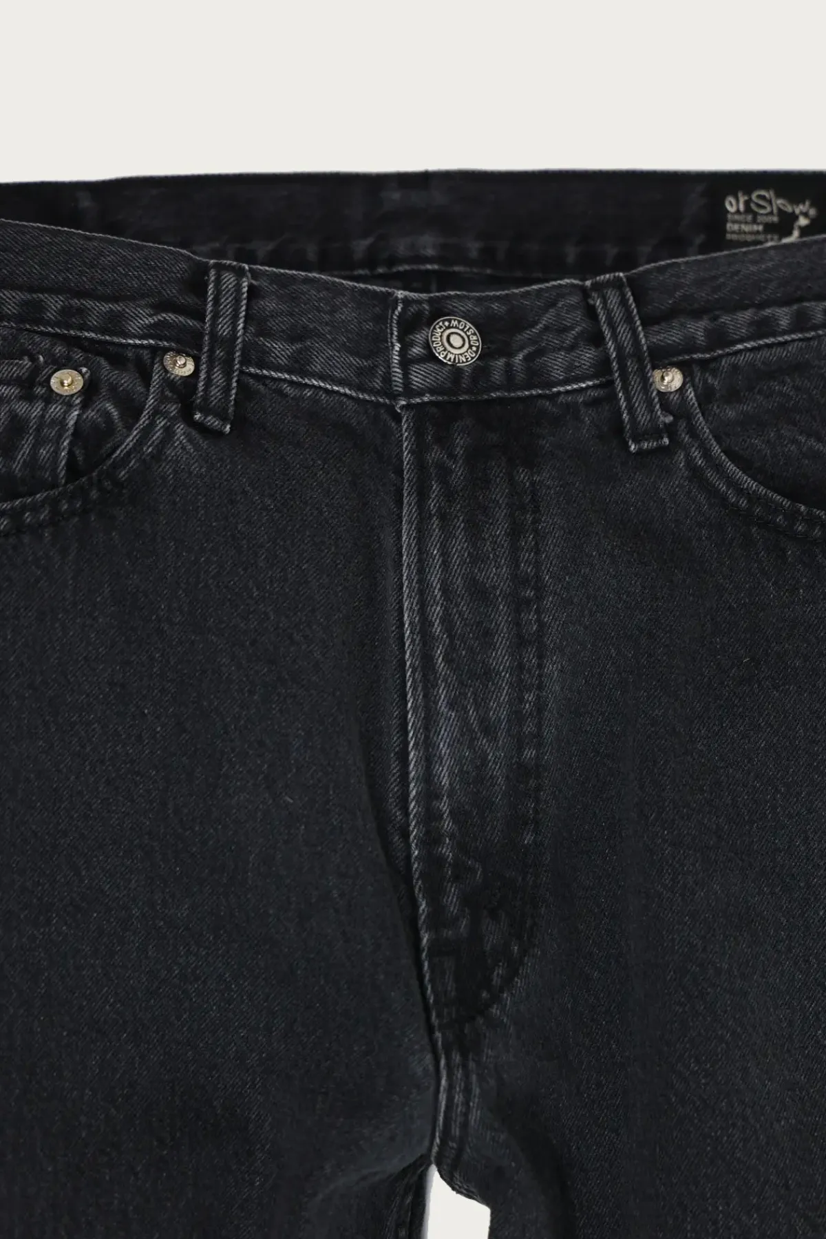 orSlow 101 Dad's Fit Denim - Black Denim Stone< Denim