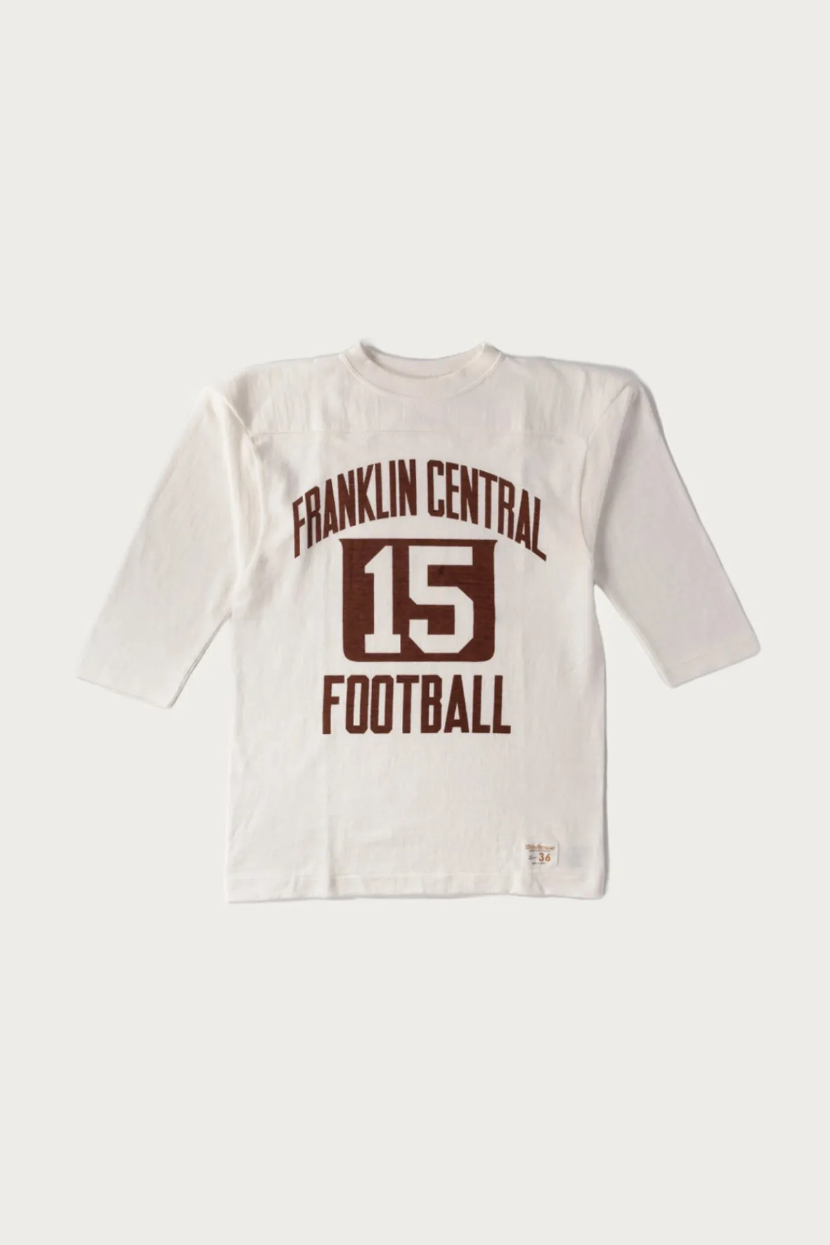 Warehouse & Co. 3/4 Sleeve Football Tee Franklin Central - Off White< Shirts