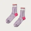 Kapital 60 Yarns IVY RAINBOWY HAPPY HEEL-Hold Socks - Purple/Pink< Accessories