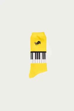 Kapital 84 Yarns PIANO Embroidery Socks - Yellow< Accessories
