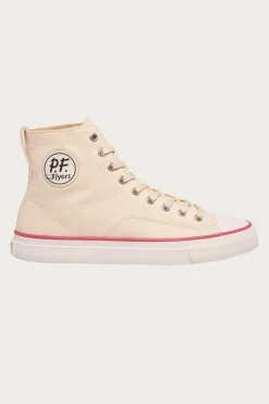 P.F. Flyers All-American Hi - Antique White/Crimson< Footwear