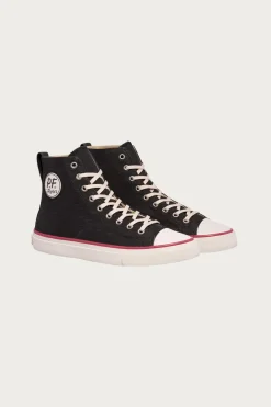 P.F. Flyers All-American Hi - Black/Crimson< Footwear