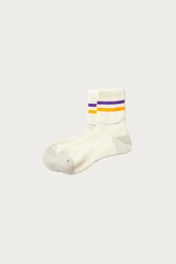 Rototo Allrounder "2 Stripe Merino Crew" - Purple/Yellow< Accessories
