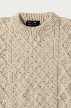 Gloverall Aran Jumper - Ecru< Sweaters