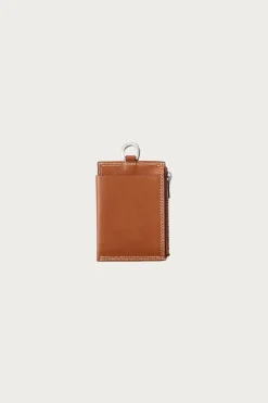 Niceness Bay Ray Zip Card Case - Cognac< Accessories