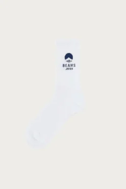 Beams Japan Beams Logo Socks - White/Blue< Accessories