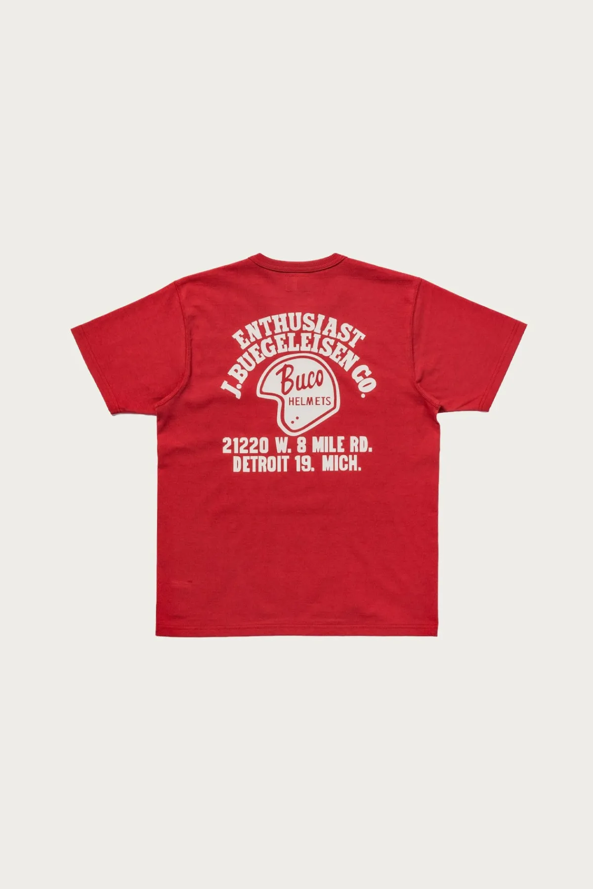 The Real McCoys Buco Tee/Enthusiast - Red< Tees And Sweats