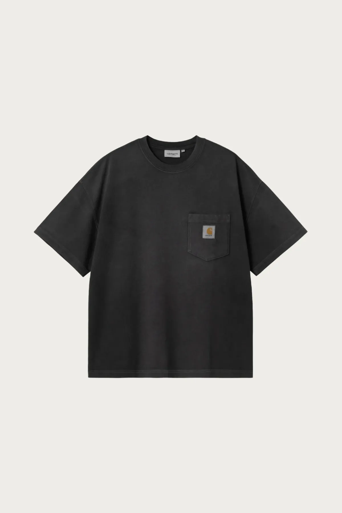 Carhartt Work In Progress Chalk Wash Hudson Pocket T-Shirt - Black< Tees And Sweats