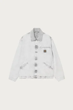 Carhartt Work In Progress Chalk Wash OG Detroit Jacket - Black/Black< Coats, Jackets, And Vests