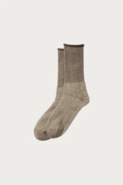 Rototo City Socks - Gray/Dark Brown< Accessories