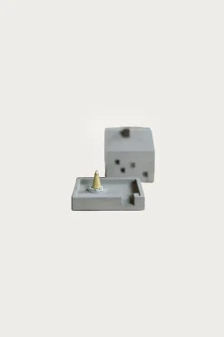 Pull Push Cottage Incense Pot - Natural< Homegoods