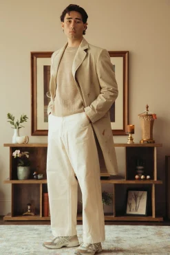 MM6 Maison Margiela Cotton Painter Jacket - Pink Beige< Coats, Jackets, And Vests