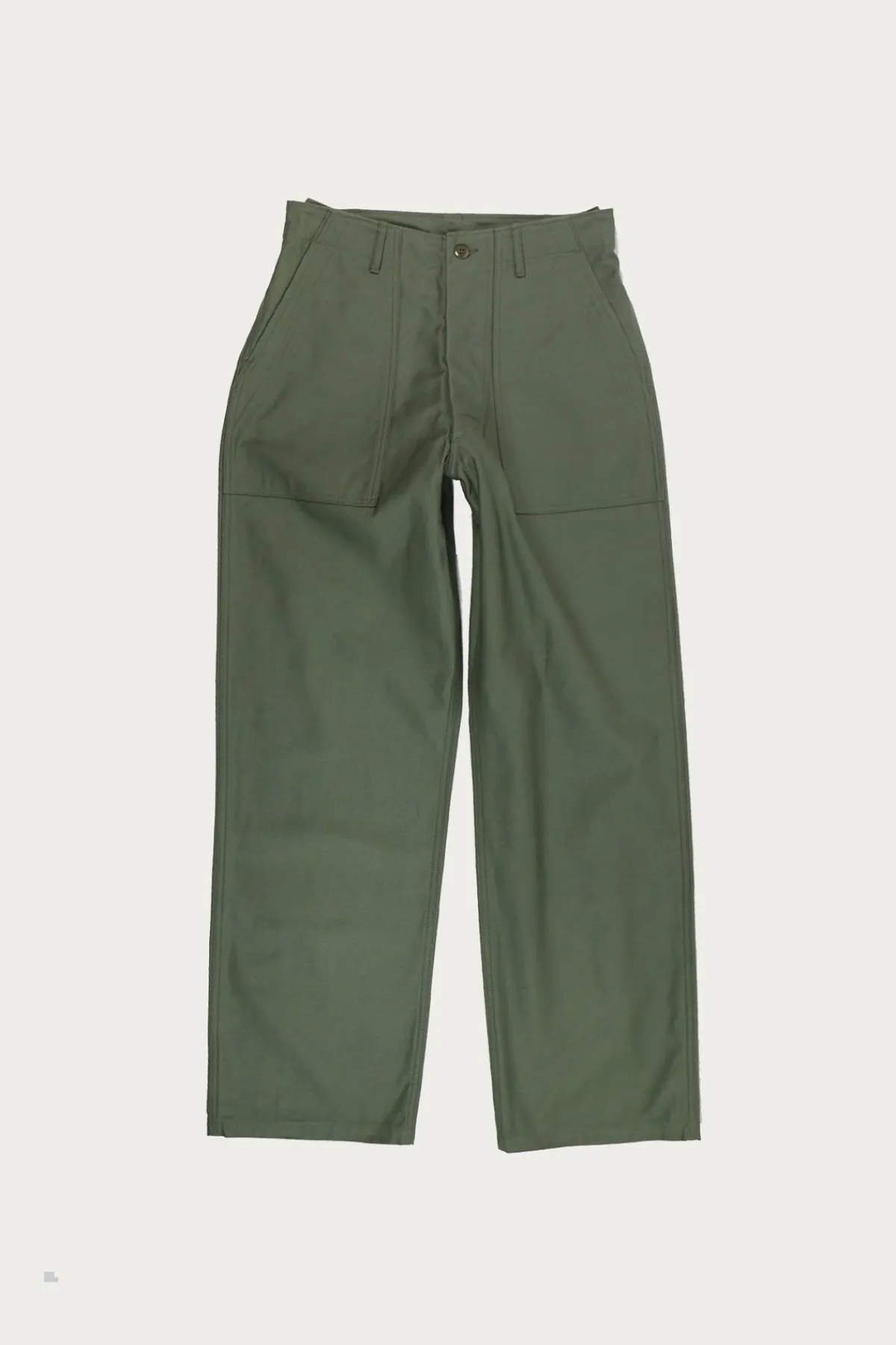 The Real McCoys Cotton Sateen OG-107 - Olive< Pants