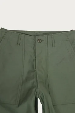 The Real McCoys Cotton Sateen OG-107 - Olive< Pants