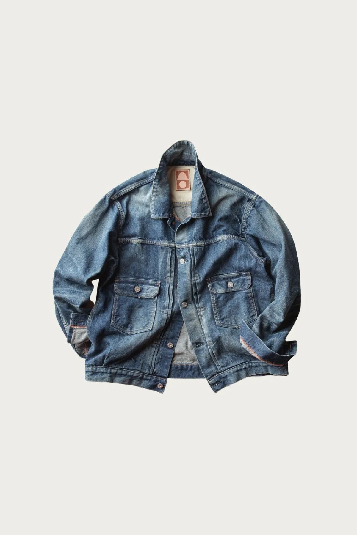 Cottle C.T.L. Neo Type 2nd Denim Jacket - Bengara (Indian Red) - Dark Indigo< Coats, Jackets, And Vests