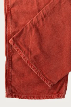 orSlow Dad's Fit Oxford Painter Pants - Red< Pants