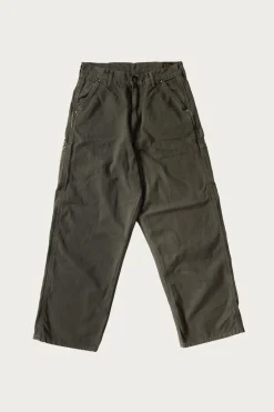 orSlow Dad's Fit Oxford Painter Pants - Army Green< Pants