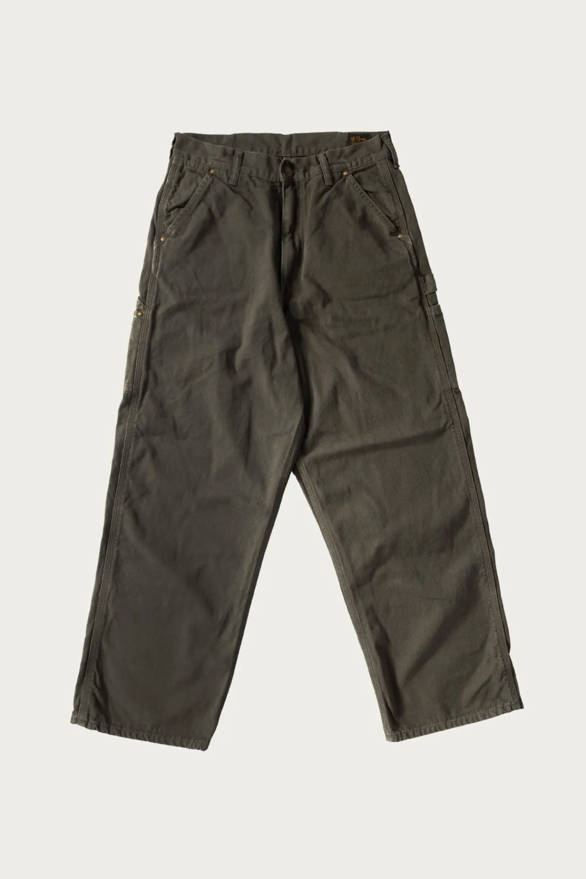 orSlow Dad's Fit Oxford Painter Pants - Army Green< Pants