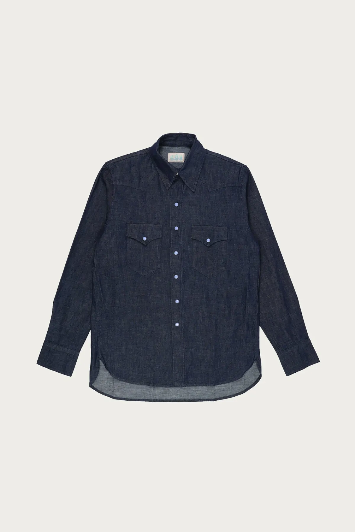 Wythe Denim Pearlsnap Shirt - Rinsed Indigo< Shirts