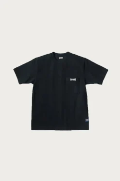 Kapital 16/-Dense Jersey Butterfly Concho Pocket T - Black< Tees And Sweats
