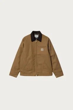 Carhartt Work In Progress Detroit Jacket - Hamilton Brown/Tobacco Rinsed< Coats, Jackets, And Vests