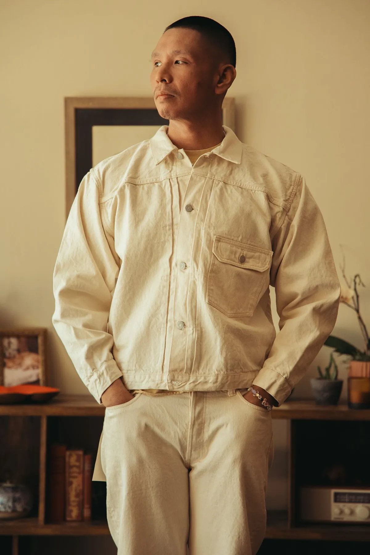 Fullcount 2107EC - Type 1 Denim Jacket - Ecru< Coats, Jackets, And Vests