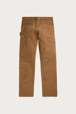 RRL Engineer Fit Distressed Carpenter Pant - Khaki< Pants