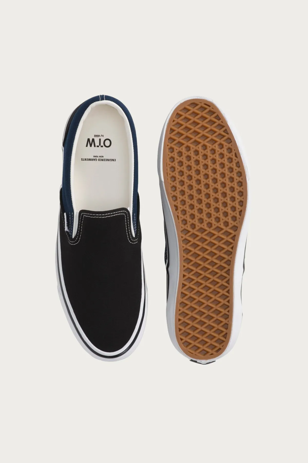 Vans Engineered Garments x OTW Slip-On 98 - Black/Blue< Footwear