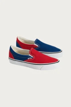 Vans Engineered Garments x OTW Slip-On 98 - Red/Navy< Footwear