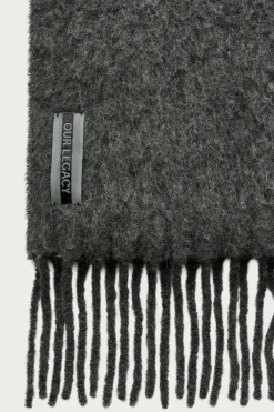 Our Legacy Estate Scarf - Phantom Fuzzy Alpaca< Accessories
