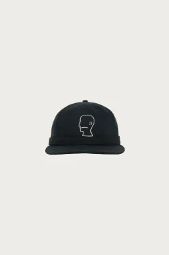 Brain Dead Extended Strap 6 Panel Logohead Hat - Black< Accessories