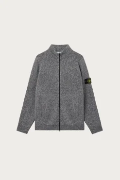 Stone Island Fancy Yarn Mouline Wool Sweater - Cement Melange< Sweaters