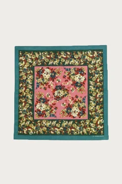 Kapital Fastcolor Selvedge Bandanna (NADESHIKO-Champetre) - Turquoise< Accessories