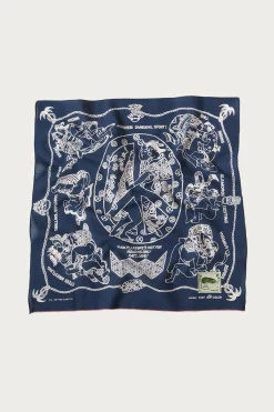 Kapital Fastcolor Selvedge Bandana YOBAI - Navy< Accessories