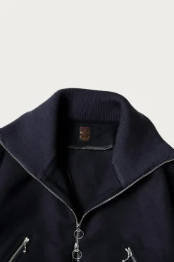 Kapital Flannel ZIP Beacon Blouson - Navy< Coats, Jackets, And Vests