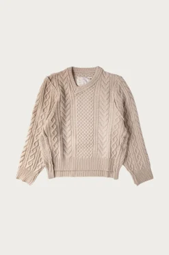 Camiel Fortgens Frankenstein Cable Knit - Natural Off-White< Sweaters