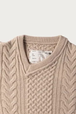 Camiel Fortgens Frankenstein Cable Knit - Natural Off-White< Sweaters