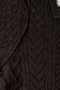 Camiel Fortgens Frankenstein Cable Knit - Natural Brown Glitter< Sweaters