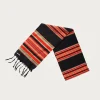 Kapital Fringe Stole (PECOS Stripe) - Black< Accessories