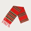 Kapital Fringe Stole (PECOS Stripe) - Red< Accessories