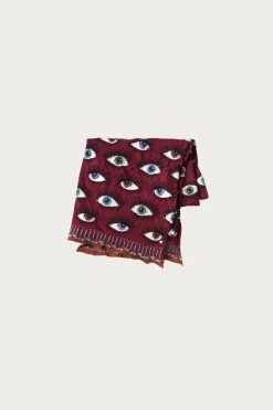 Kapital Fulling Wool Blanket SPEAKEASY (Colorful) - Wine< Accessories