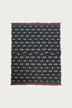 Kapital Fulling Wool Blanket SPEAKEASY (Colorful) - Charcoal< Accessories