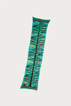 Kapital Fulling Wool HAPPY Scarf BIRD TREE - Emerald< Accessories