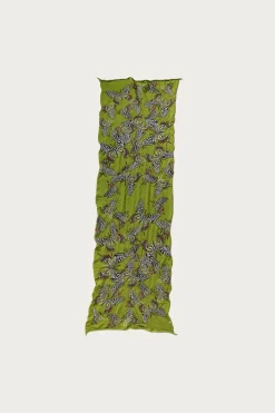 Kapital Fulling Wool HAPPY Scarf BUTTERFLY - Green< Accessories