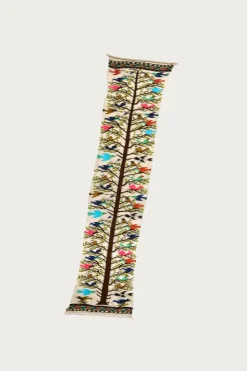 Kapital Fulling Wool HAPPY Scarf BIRD TREE - Beige< Accessories