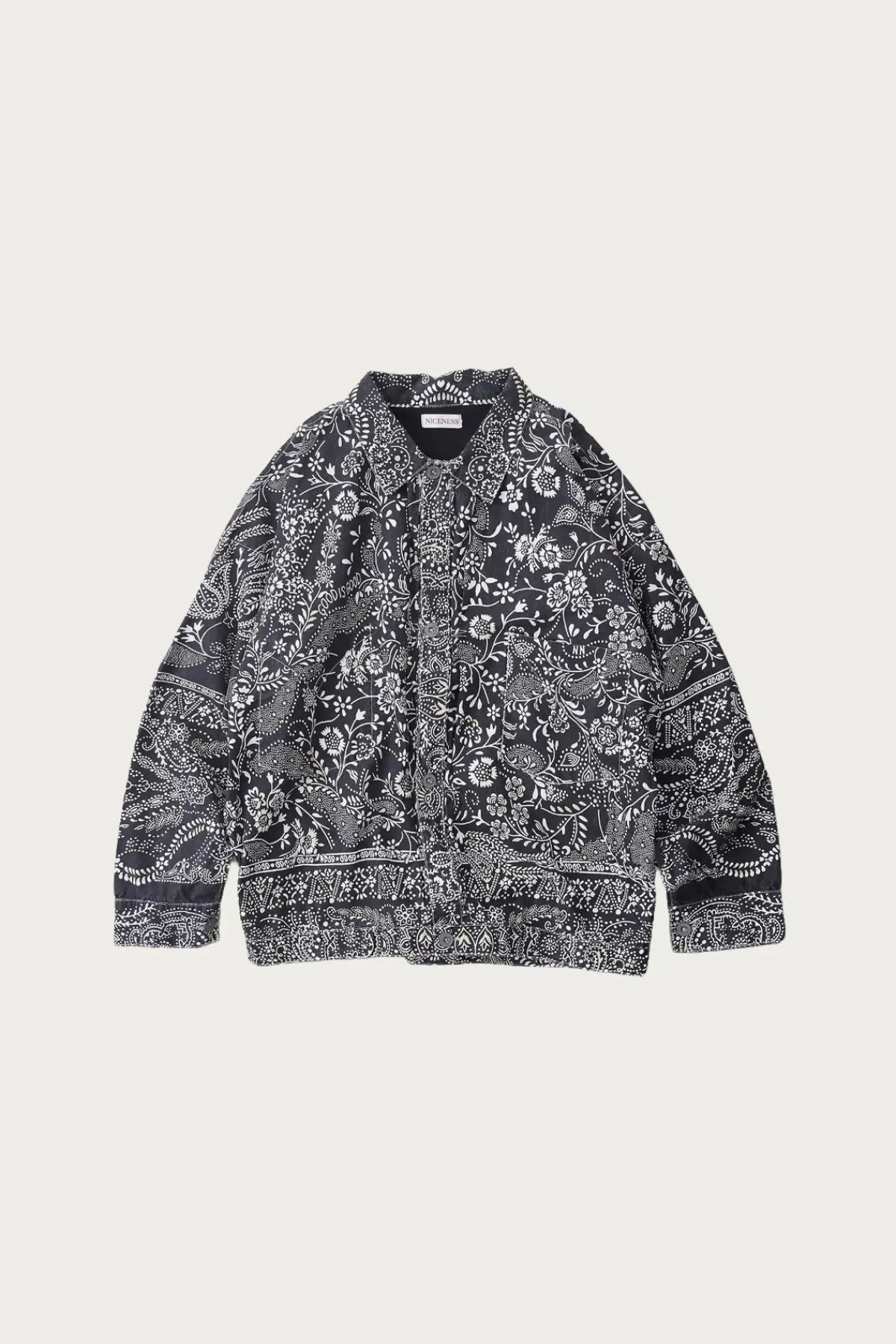 Niceness Gyan Bandana Trucker Jacket - Black< Coats, Jackets, And Vests